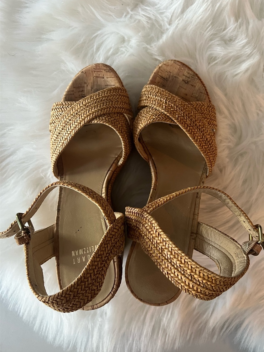 Stuart Weitzman Beige Raffia Cork Wedge
Sandals size 10 excellent condition! - Picture 4 of 10